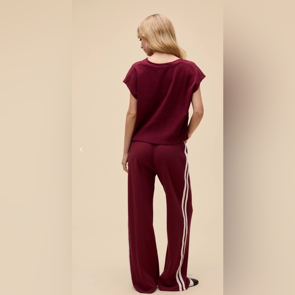 Daydreamer Burgundy Track Pants - Picture 2 of 6